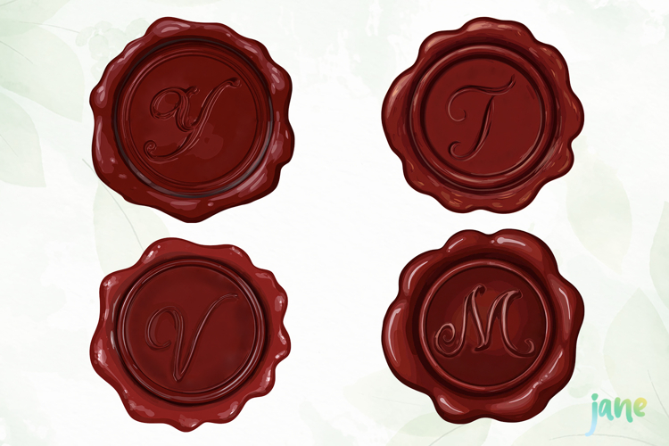 Red Wax Stamp Letter Clipart