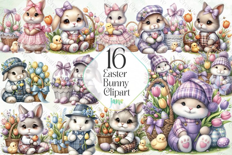 Easter Bunny Clipart Sublimation