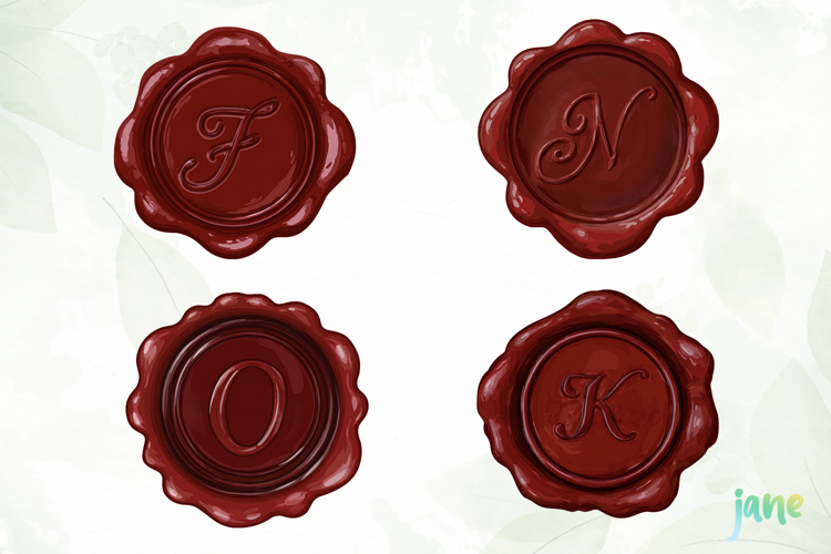 Red Wax Stamp Letter Clipart
