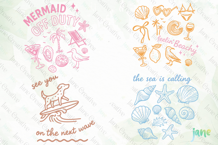 Watercolor Beach Clipart Image 21