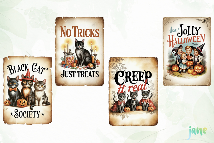 Retro Halloween Quotes Sublimation