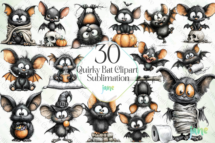 Cute Bat Clipart Image 11