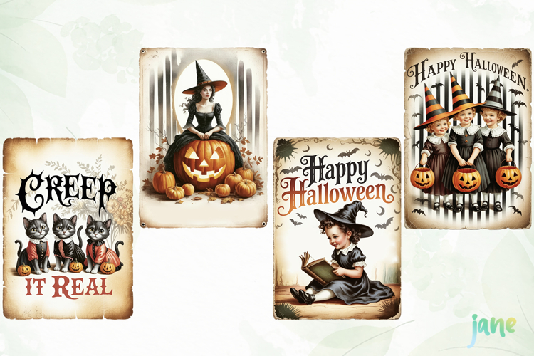 Retro Halloween Quotes Sublimation