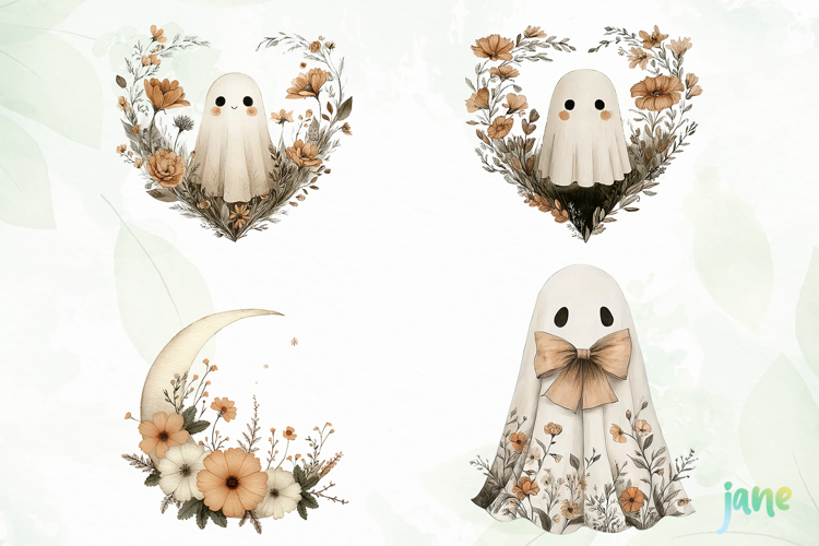 Vintage Fall Ghost Sublimation