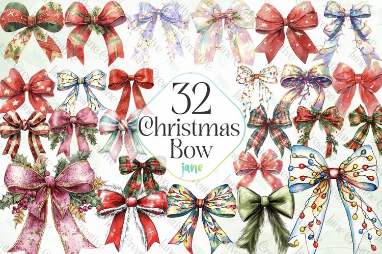 Christmas Bow Clipart Image 16