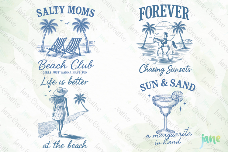 Watercolor Beach Clipart Image 19
