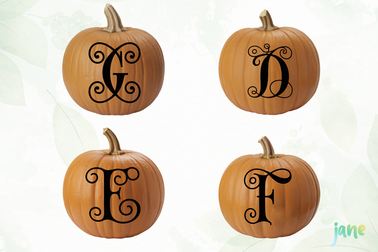 Pumpkin Letter Decals Sublimation
