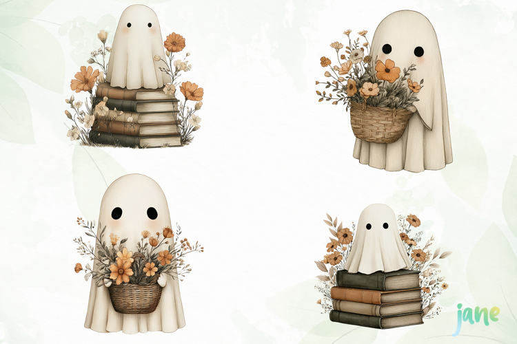 Vintage Fall Ghost Sublimation