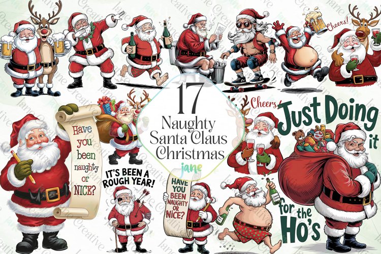 Cute Santa Clipart Image 7