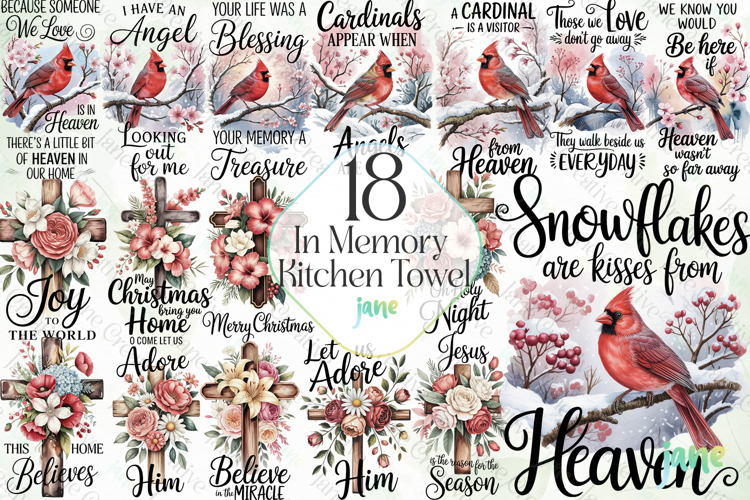 In Memory Kitchen Towel Sublimation Bundle