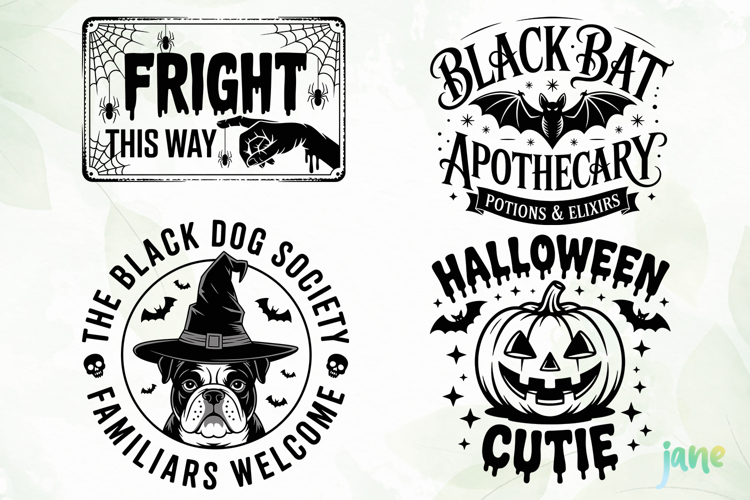 Halloween Vintage Sign SVG