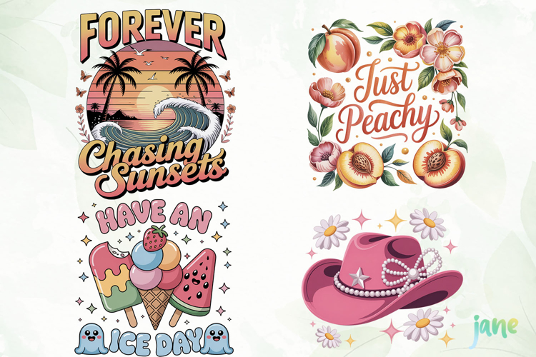 Retro Summer Png Clipart
