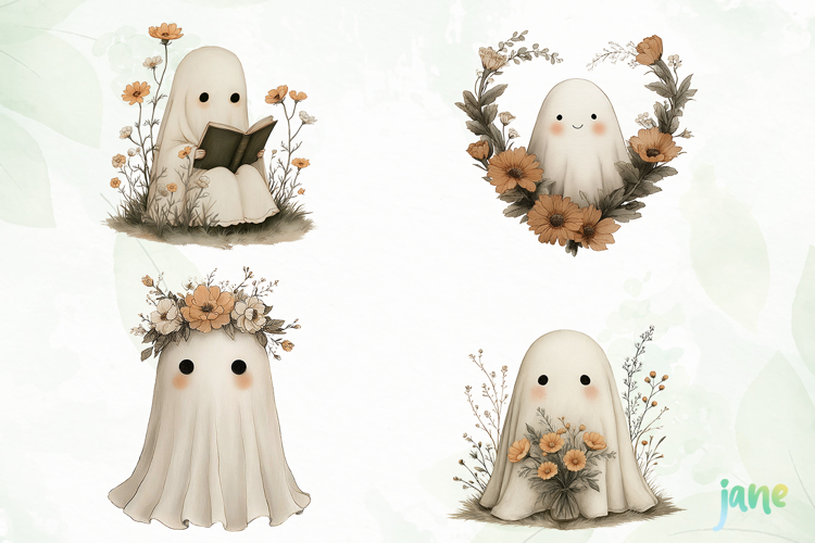 Vintage Fall Ghost Sublimation