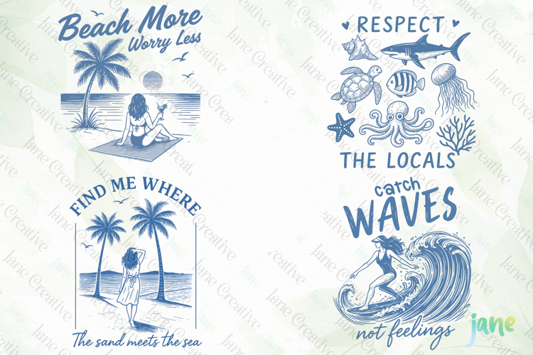 Watercolor Beach Clipart Image 18