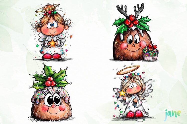 Christmas Characters Clipart example image 1