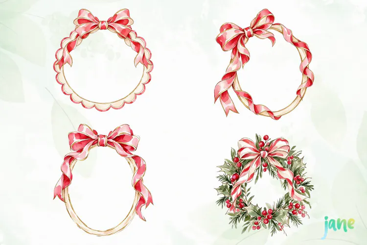 Cozy Christmas Watercolor Clipart