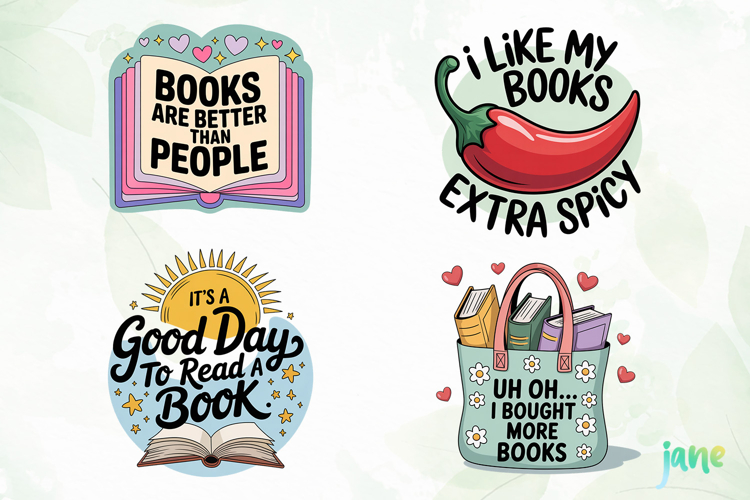 Girly Bookish PNG