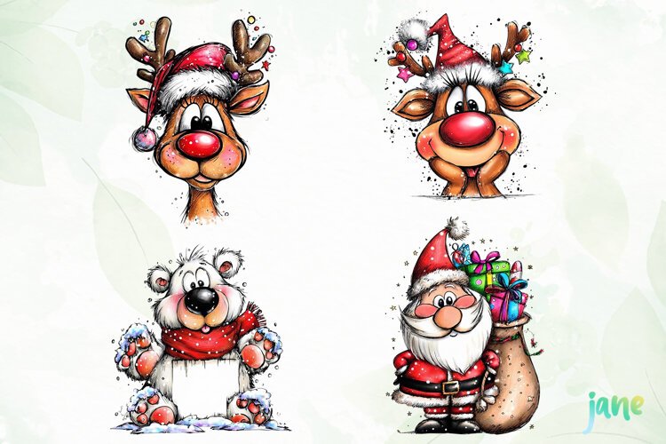 Christmas Characters Clipart example image 1