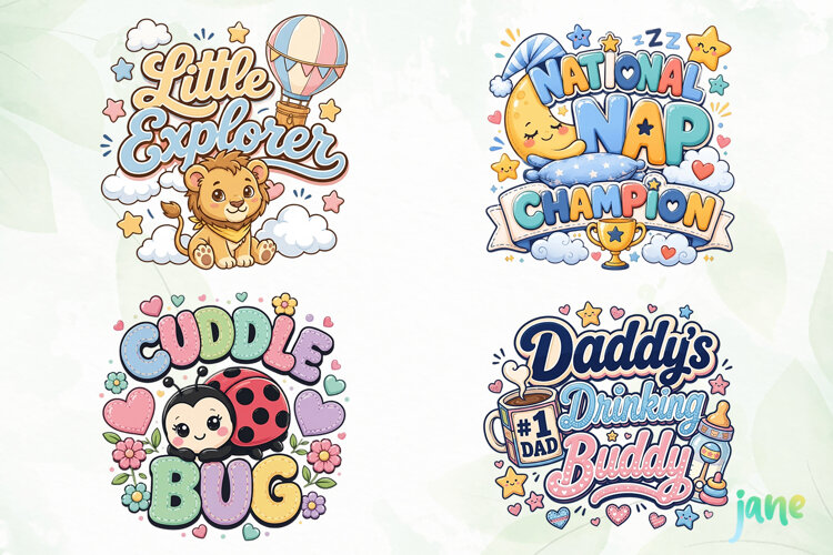 Cute Baby Quotes Clipart PNG example image 1