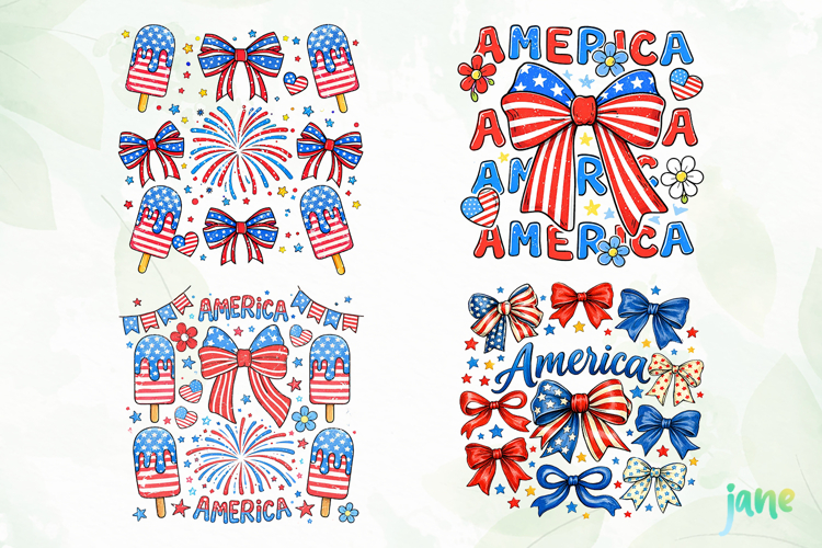 Coquette 4th of July Png Clipart