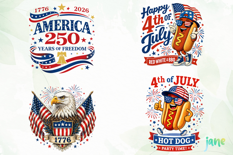 Retro 250th Anniversary USA Png Clipart