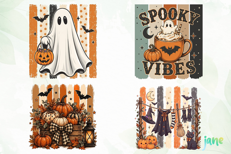 Striped Halloween PNG Clipart