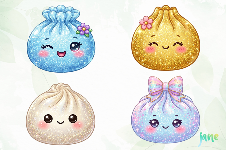 Glitter Dumpling Clipart PNG