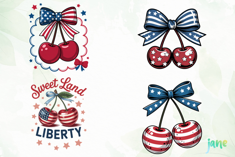 America Cherry 4th of July Sublimation