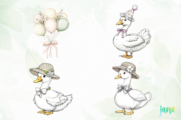Vintage Goose Clipart