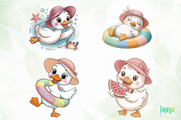 Cute Duck Clipart Image 6