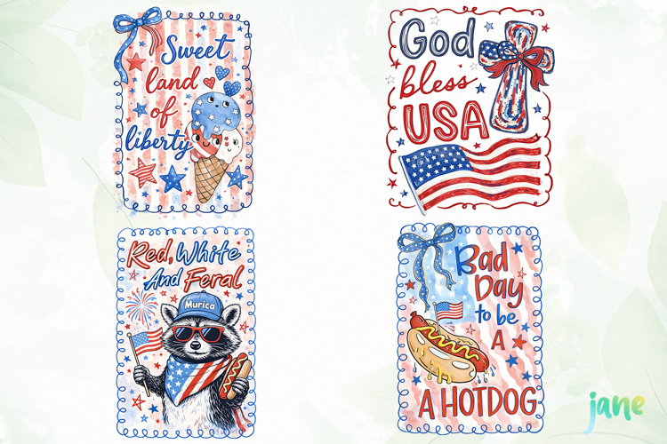 Coquette 4th of July Png Clipart