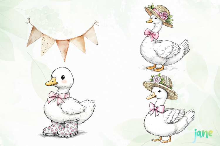 Vintage Goose Clipart