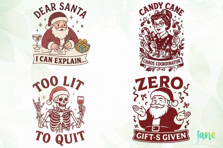Funny Christmas Humor Clipart example image 1