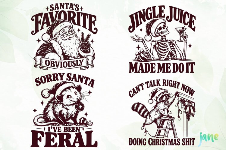 Funny Christmas Humor Clipart example image 1