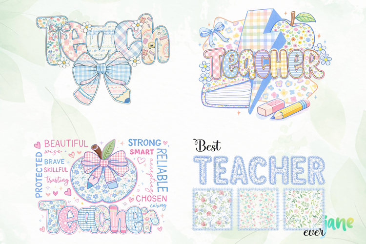 Preppy Teacher Sublimation PNG