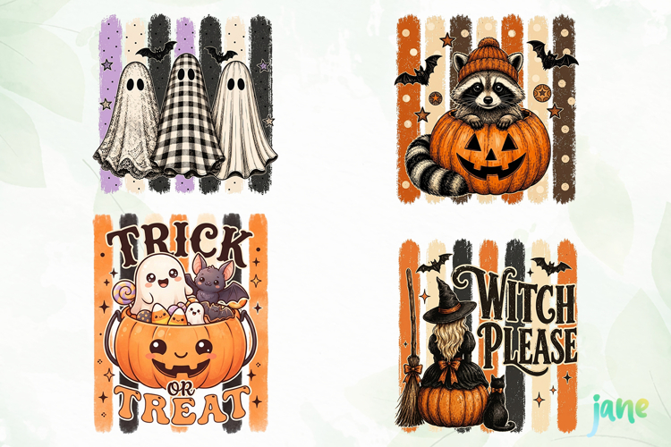 Striped Halloween PNG Clipart