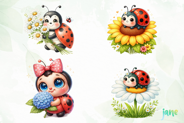 Funny Ladybug Clipart
