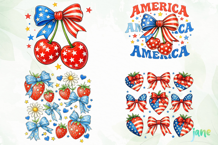 Coquette 4th of July Png Clipart