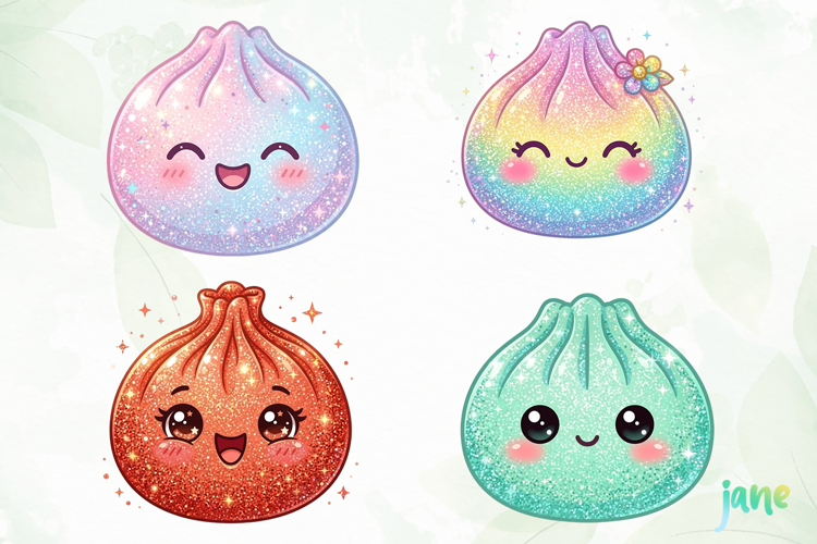Glitter Dumpling Clipart PNG