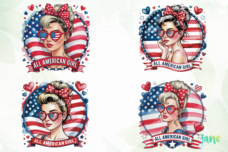 American Girl Clipart