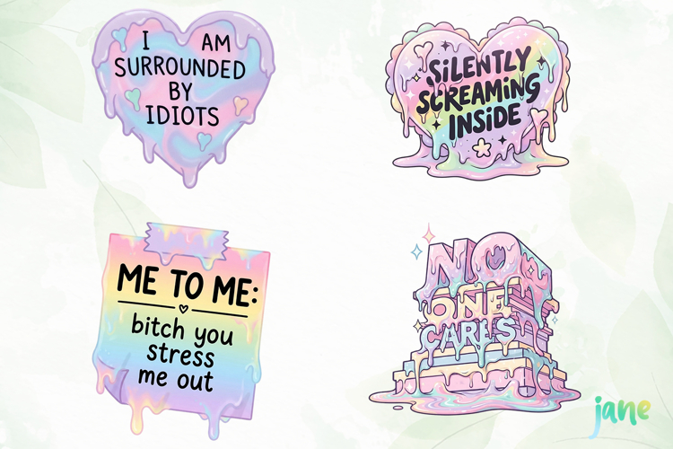 Aesthetic Meltdown Clipart PNG