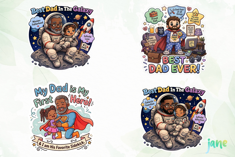 Funny Dad Sticker PNG