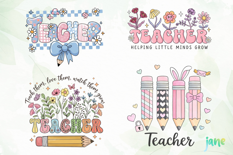 Teacher Png Sublimation Clipart