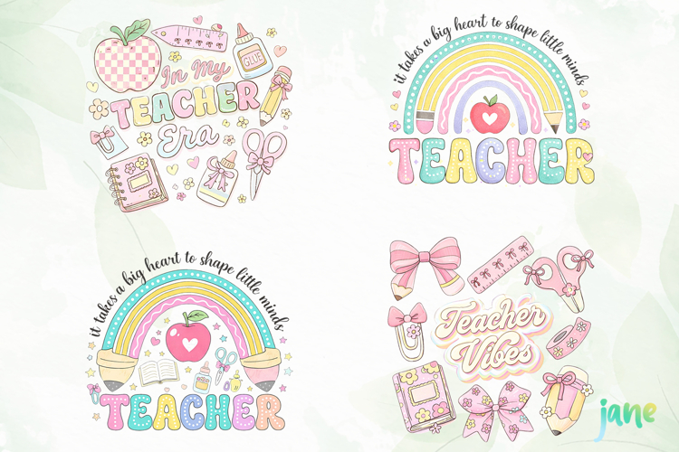 Teacher Png Sublimation Clipart