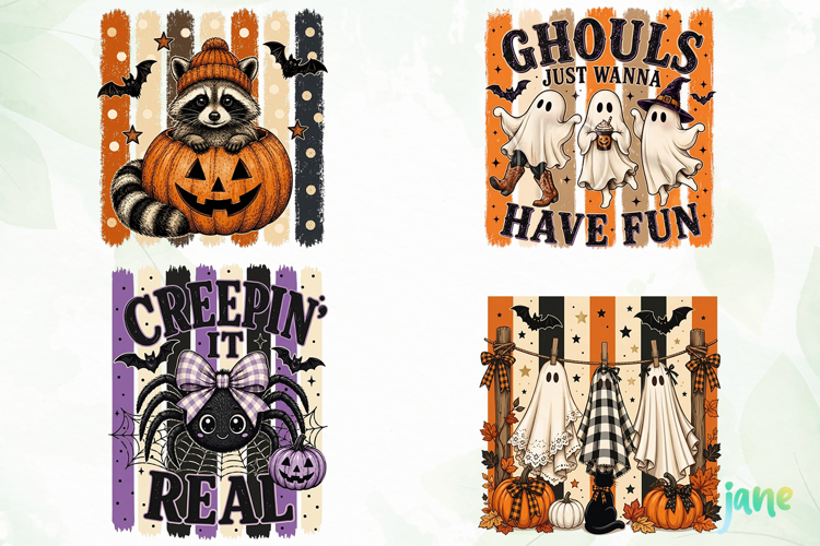 Striped Halloween PNG Clipart
