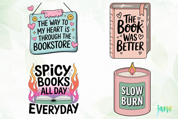 Girly Bookish PNG