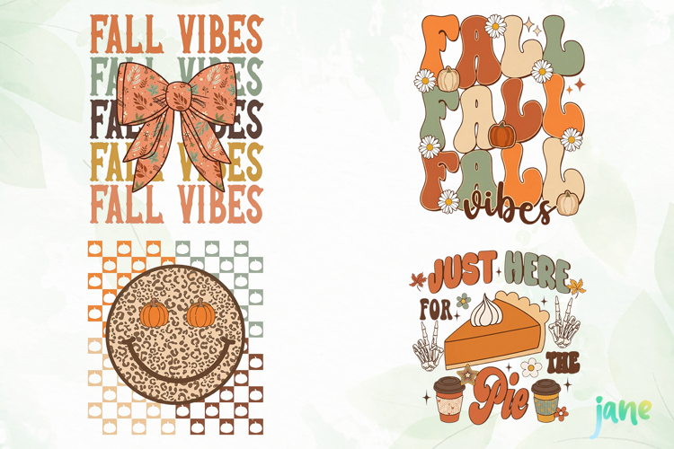 Retro Fall Thanksgiving PNG Clipart