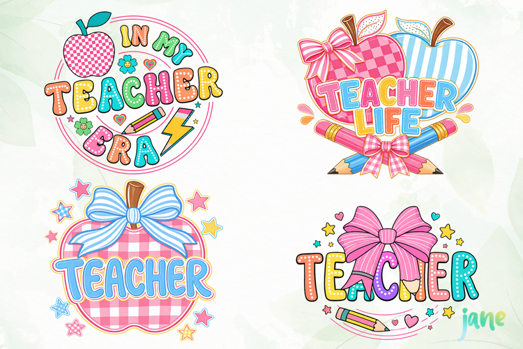 Preppy Teacher Sublimation PNG