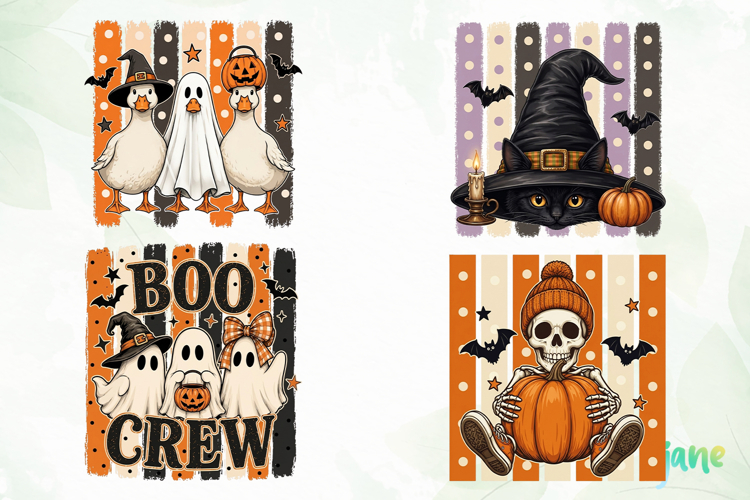 Striped Halloween PNG Clipart