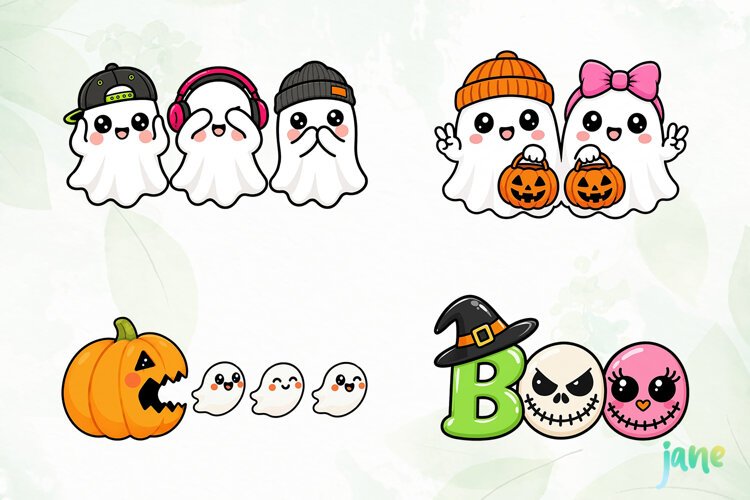 Kawaii Halloween PNG Clipart example image 1